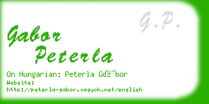 gabor peterla business card